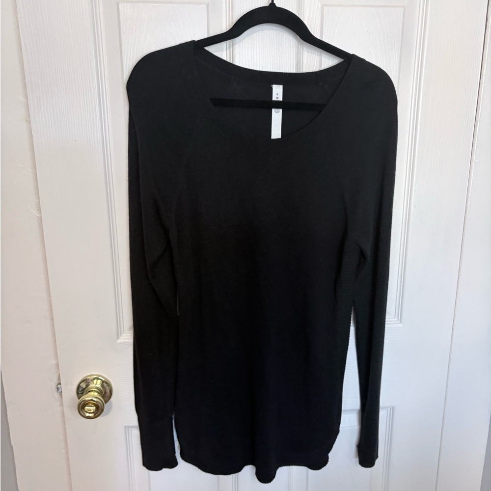 Lululemon Hello Aloe Pullover – Black – Size 8 | Soft Luxe Travel & Work Layer - Picture 3 of 10
